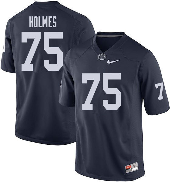 NCAA Nike Men's Penn State Nittany Lions Des Holmes #75 College Football Authentic Navy Stitched Jersey YRH3598OC